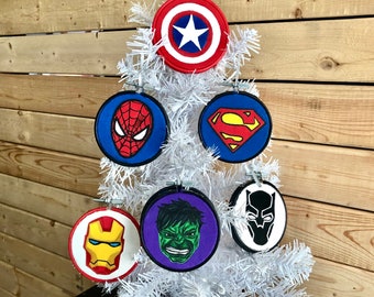 Hand-Painted Superhero Ornaments | Multiple Designs