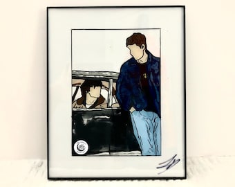 Sam and Dean Supernatural Inspired Glass Painting