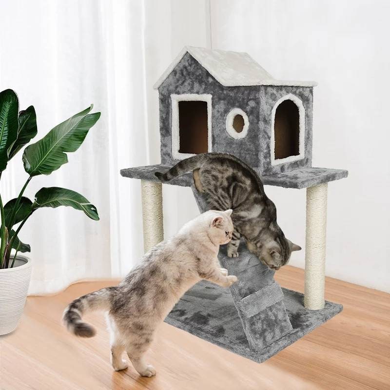 Maison Pour Chats Arbre A Chats Cat Tree Kitten Scratching Cats Paniers Chiens Animaux de Compagnie
