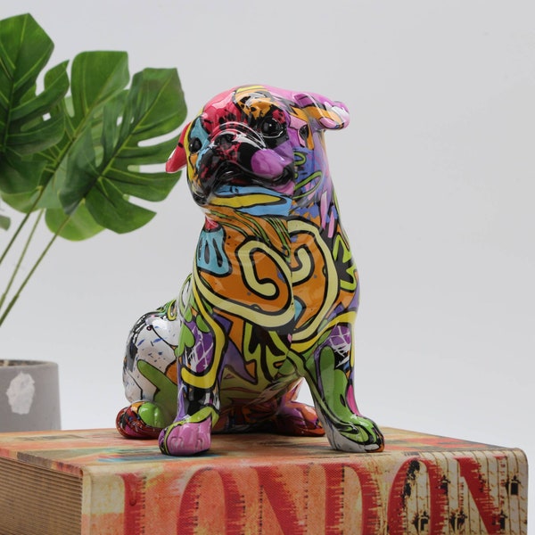 Statue chiens Carlin, Pug Graffiti Pug stuff  Pug Home, Decoration Carlin, Maison, Collection