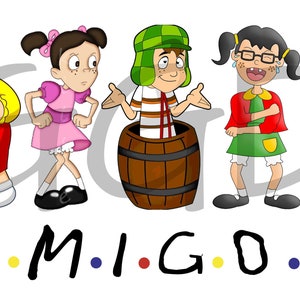 Chavo Del 8 Amigos Png Psd Pdf /NOT for CRICUT/ Birthday  Cartoon Silhouette Clipart Printable