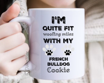 Caneca de buldogue francês, caneca personalizada de buldogue francês, caneca engraçada de cachorro, mãe-pai-menina-menino de buldogue francês, presente de mãe/pai de cachorro, caneca de proprietário-amante de cachorro.