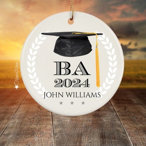 Graduierung Ornament, personalisiertes graduierten Geschenk, individuelles BA Abschluss Geschenk, BA graduierte Geschenk, BA bestanden, Abschlussgeschenk, Bachelor Abschluss.