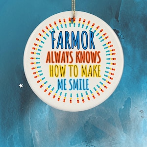 Farmor Ornament Gift, Danish/Swedish/Norwegian Granny Farmor, Best Farmor Gift, Funny Farmor Gift, Gift from Grandkids, Farmor Ornament.
