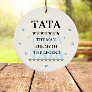 Best Tata Ornament, Funny Tata Ornament, Funny Tata Gift, Best Tata Gift, Tata Gift, Father’s Day Gift, Tata The Man The Myth The Legend.