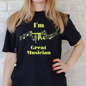 Musician T-Shirt, Musician Gift, Music Teacher Gift, Funny Music Gift, Personalized Musician Gift, Youth Musician T-Shirt, Music Graduate.