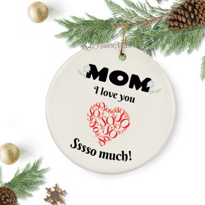 Mom Ornament, Star Ornament for Mom, Birthdays Mom, Christmas Gift, Mom Holiday Gift, Mother Law Gift, Gift from Daughter, Gift for Grandma.