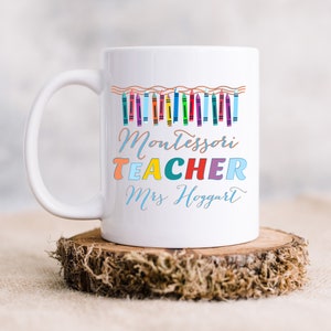 Montessori Teacher Mug, Montessori Teacher Gift, Personalized Montessori Mug, Montessori Teacher, Follow the Child, Custom Montessori Mug.