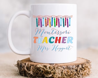 Montessori Teacher Mug, Montessori Teacher Gift, Personalized Montessori Mug, Montessori Teacher, Follow the Child, Custom Montessori Mug.