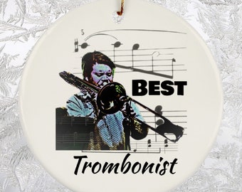 Beste Posaunist Ornament, Geschenk für Posaunist, Posaunist, Posaunist Jazz, Abschlussfeier, Recital, Posaune Kunst Musiker, Bandmitglied