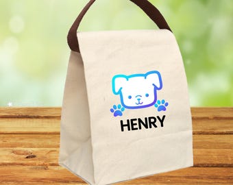 Personalised Lunch Bag, Lunch Bag for Kids, Lunch Box, Lunch Bag with Name, Canvas Lunch Bag, School Lunch Bag, Kids Lunch, Custom Lunch Bag