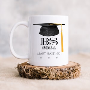 BS Abschlussbecher, personalisiertes BS bestandenes Geschenk, benutzerdefinierte Bachelor Abschluss Geschenk, Bachelor graduiert Becher, BS Abschluss, Bachelor Science Becher.