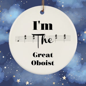 Oboe-Spieler-Ornament, bester großer Oboist, Oboe-Student, Abschluss-Oboist-Geschenk, Orchester, Oboe-Liebhaber-Geschenk, Musiker-Ornament, bestandene Prüfung.