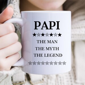 Papi-mugg, Papi-present, Papi mannen, myten, legenden-mugg, bästa Papi-presenten någonsin, present till Papi, Papi-kaffemugg, fars dag-present, Papi-kopp.