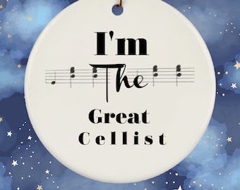 Cello Ornament, Gift for Cellist, Student - Graduation Gift, Cello Teacher, Orchestra-Group Player, Cellist Lover gift, Musician Ornament.