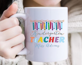 Kindergarten Teacher Mug, Kindergarten Teacher Gift, Personalized Kindergarten Mug, Kindergarten Teacher, Follow the Child, Kindergarten Mug