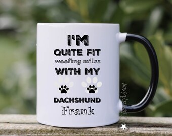 Taza Dachshund personalizada, taza grande Dachshund, taza de perro salchicha personalizada, taza Dachshund, regalo perro mamá, regalo perro papá, salchicha regalo propietario-amante