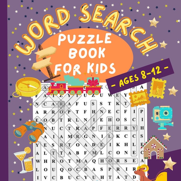 Word Search Puzzle Book for Kids ages 8-12