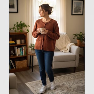 Seamless Knit Cardigan Pattern: Aran Wool Jacket (PDF Digital Download)