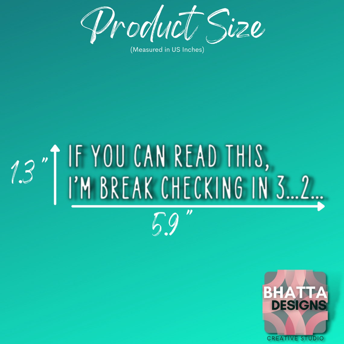 Brakecheck Warning Decal Waterproof/weatherproof Car Sticker Tailgate