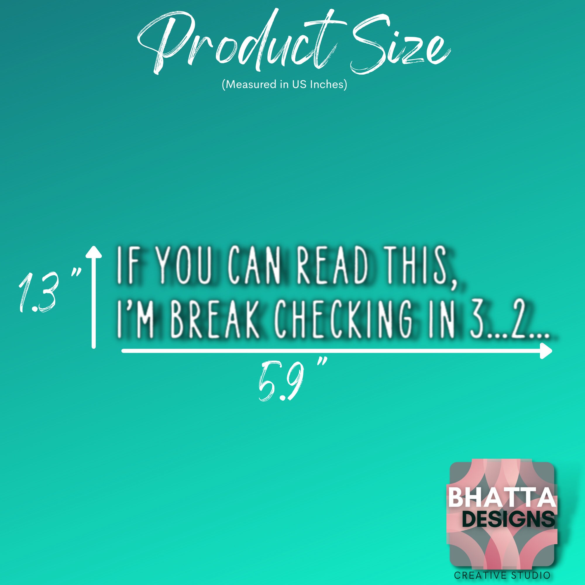 Brakecheck Warning Decal Waterproof/weatherproof Car Sticker Tailgate