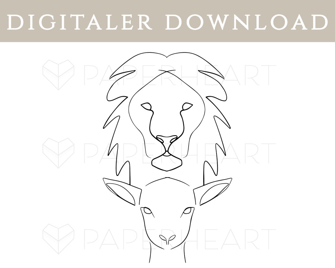 Line Art 'LAMM & LÖWE' Etsy