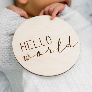 Hello world sign | hello world | hello baby announcement | welcome baby | Baby girl gift personalized | baby boy gift | baby gift