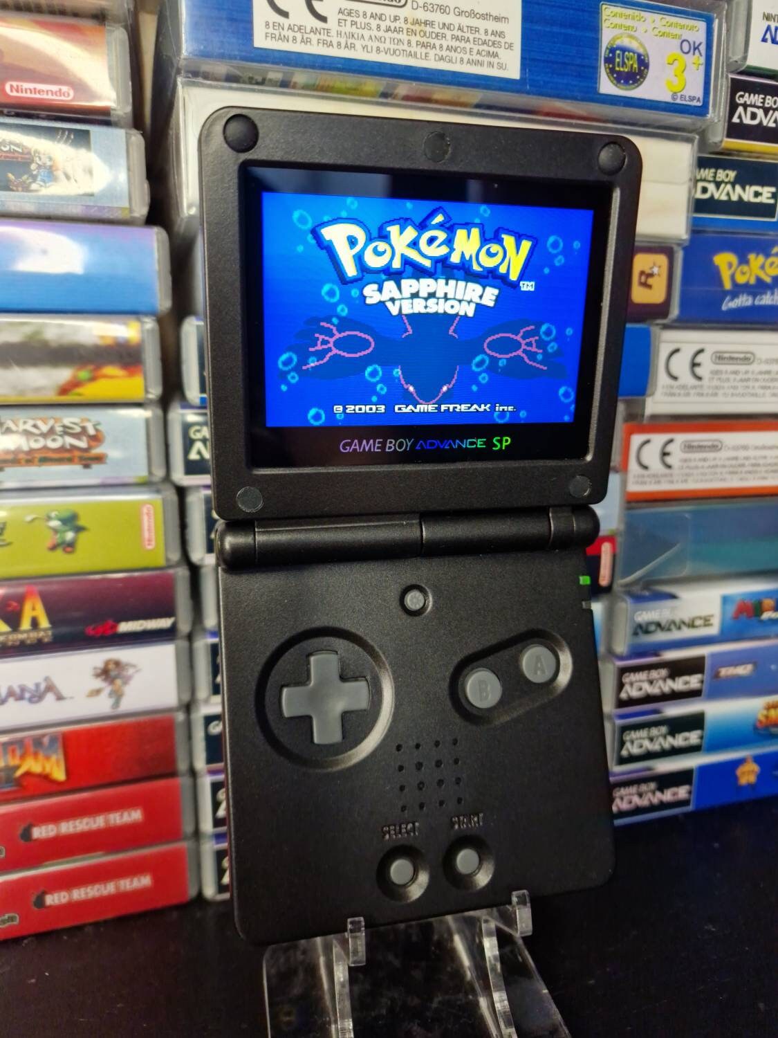 Game Boy Advance SP System Black and Silver w/Charger For Sale