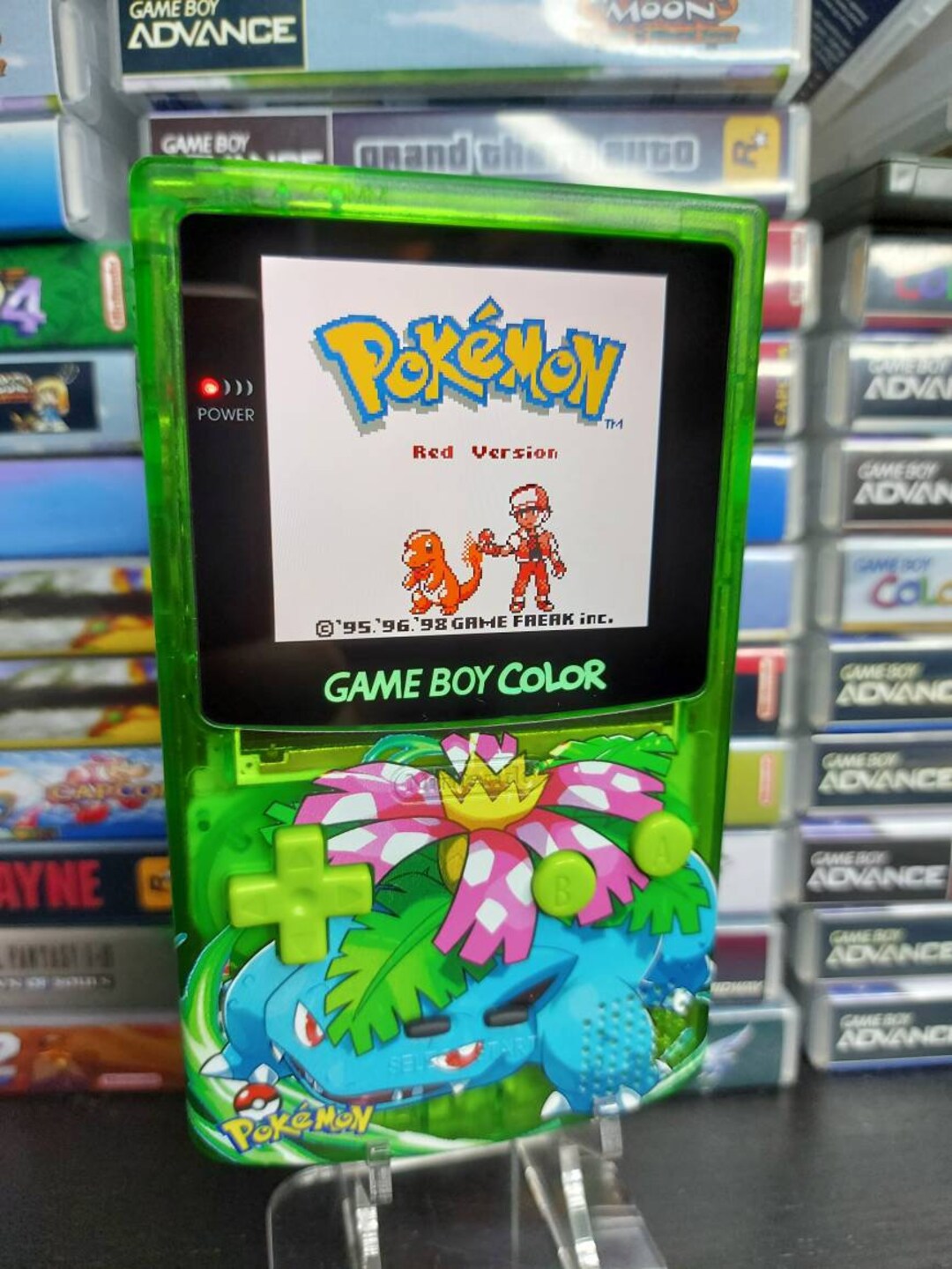Nintendo Gameboy Color Uv Printed Pokemon Venusaur Shell Retro - Etsy