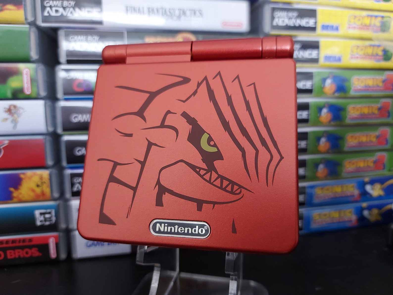 Nintendo Gameboy Advance Sp Gba Groudon Ips V2 900mah Etsy