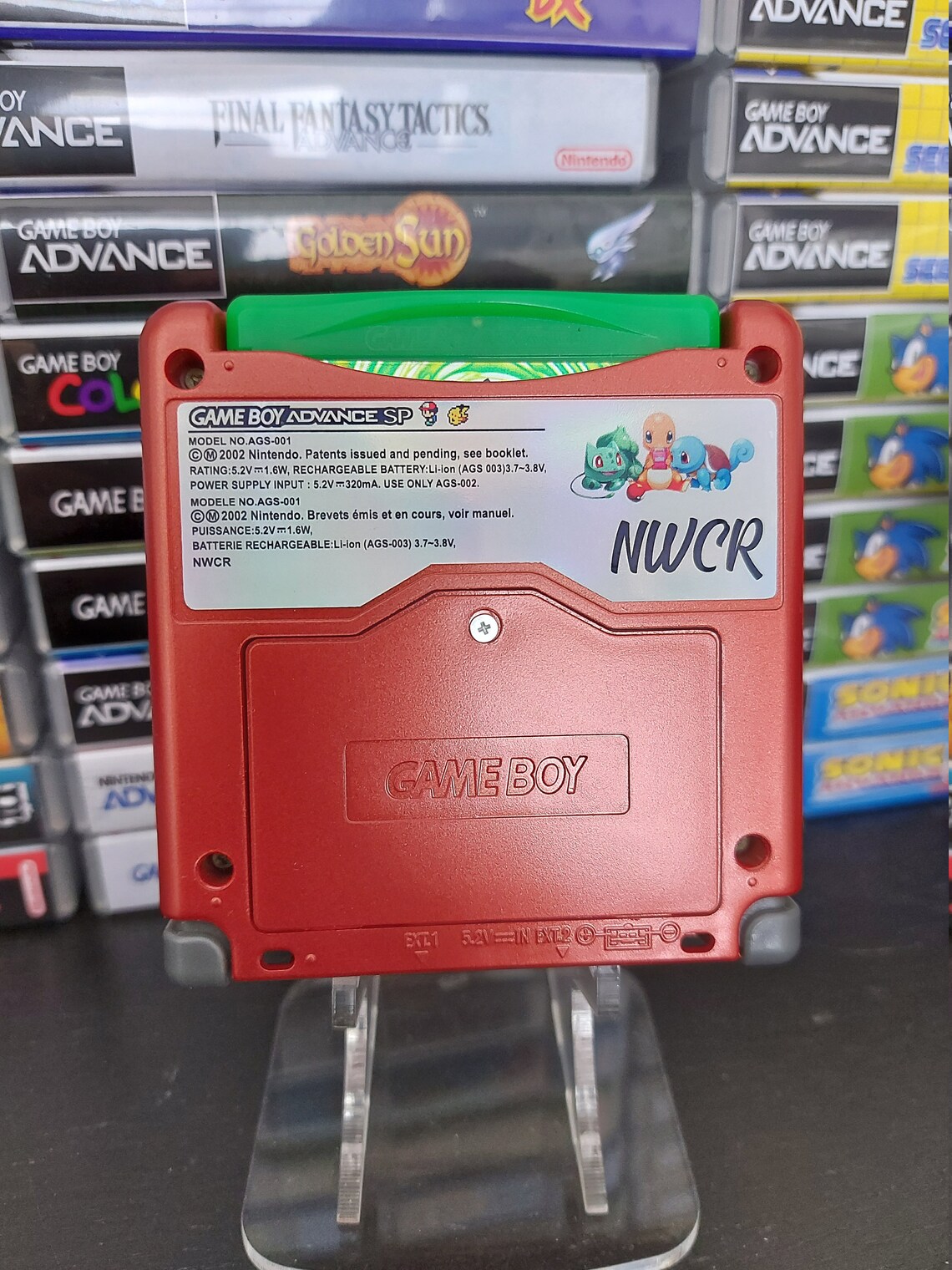 Nintendo Gameboy Advance Sp Gba Groudon Ips V2 900mah Etsy