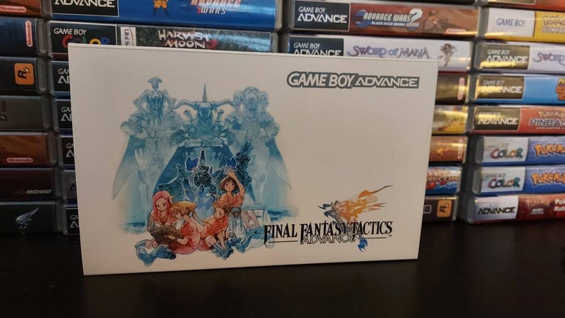 Nintendo Gameboy Advance Final Fantasy Tactics Shell, Funnyplaying Laminated Ips /Ags 101 display backlit Screen. GBA. image 5