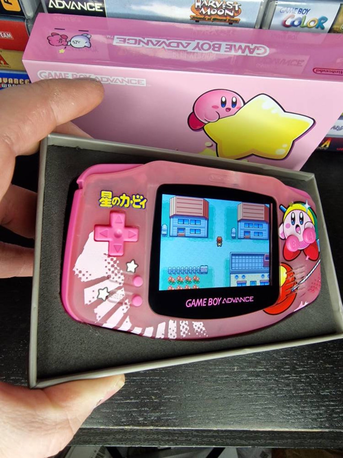 Nintendo Gameboy Advance Kirby Shell Ips V2 Backlit Screen. - Etsy