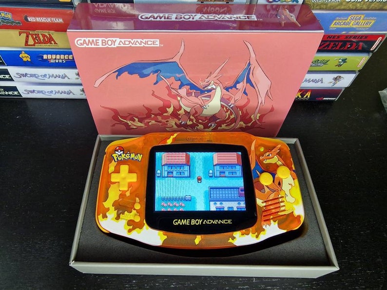 Nintendo Gameboy Advance Charizard Shell Funnyplaying Ita Etsy