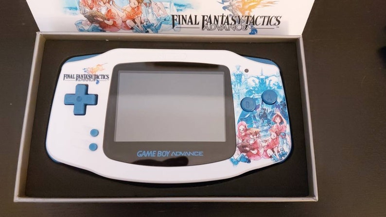 Nintendo Gameboy Advance Final Fantasy Tactics Shell, Funnyplaying Laminated Ips /Ags 101 display backlit Screen. GBA. image 3