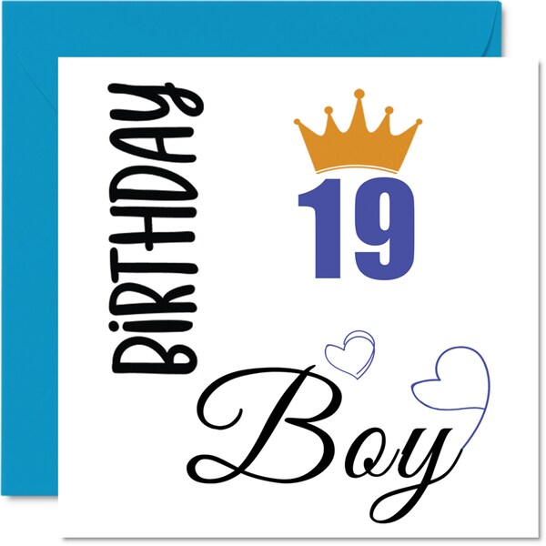 19 Year Old Boy Birthday Card Etsy UK