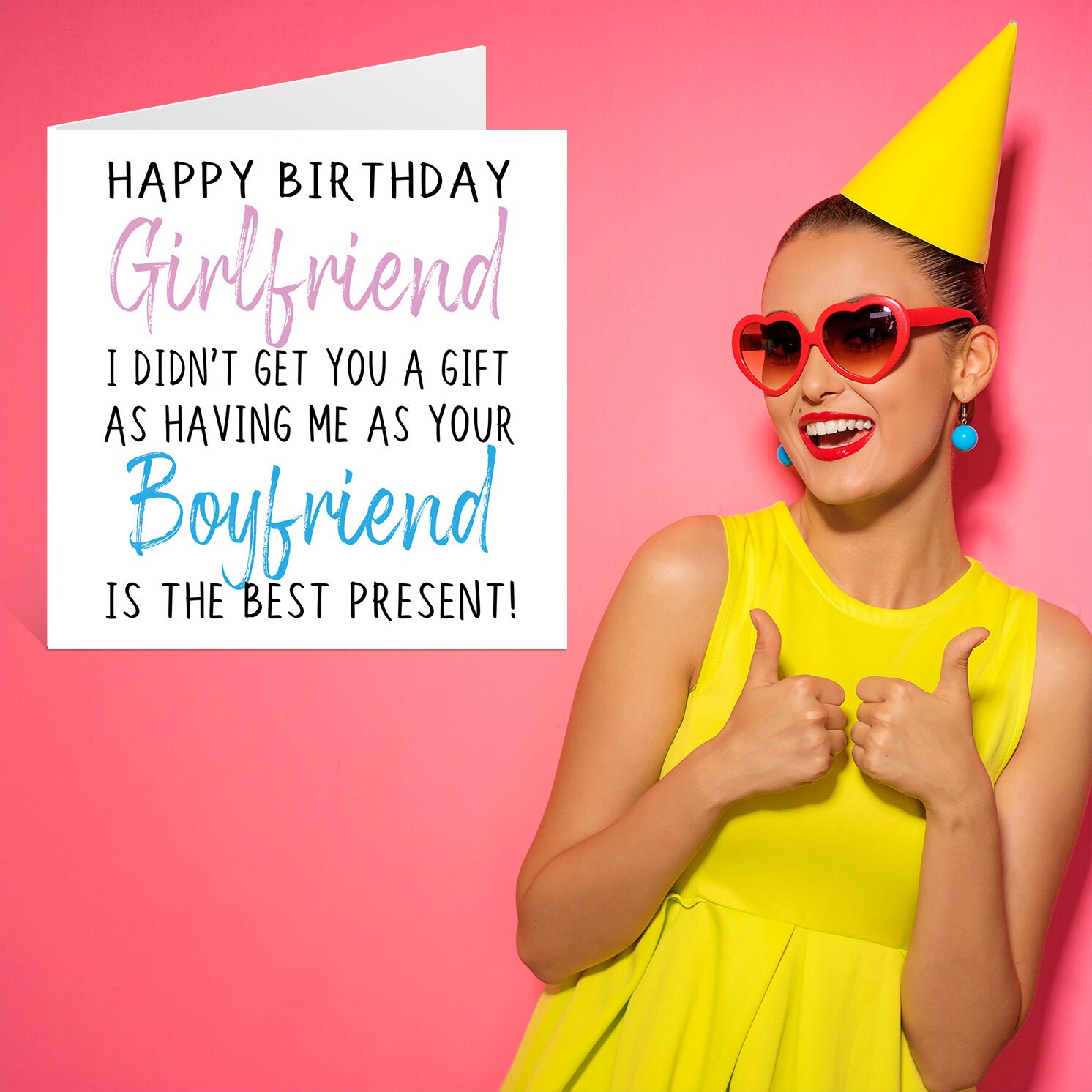 Funny Birthday Cards Girlfriend Girlfriend No Gift Etsy