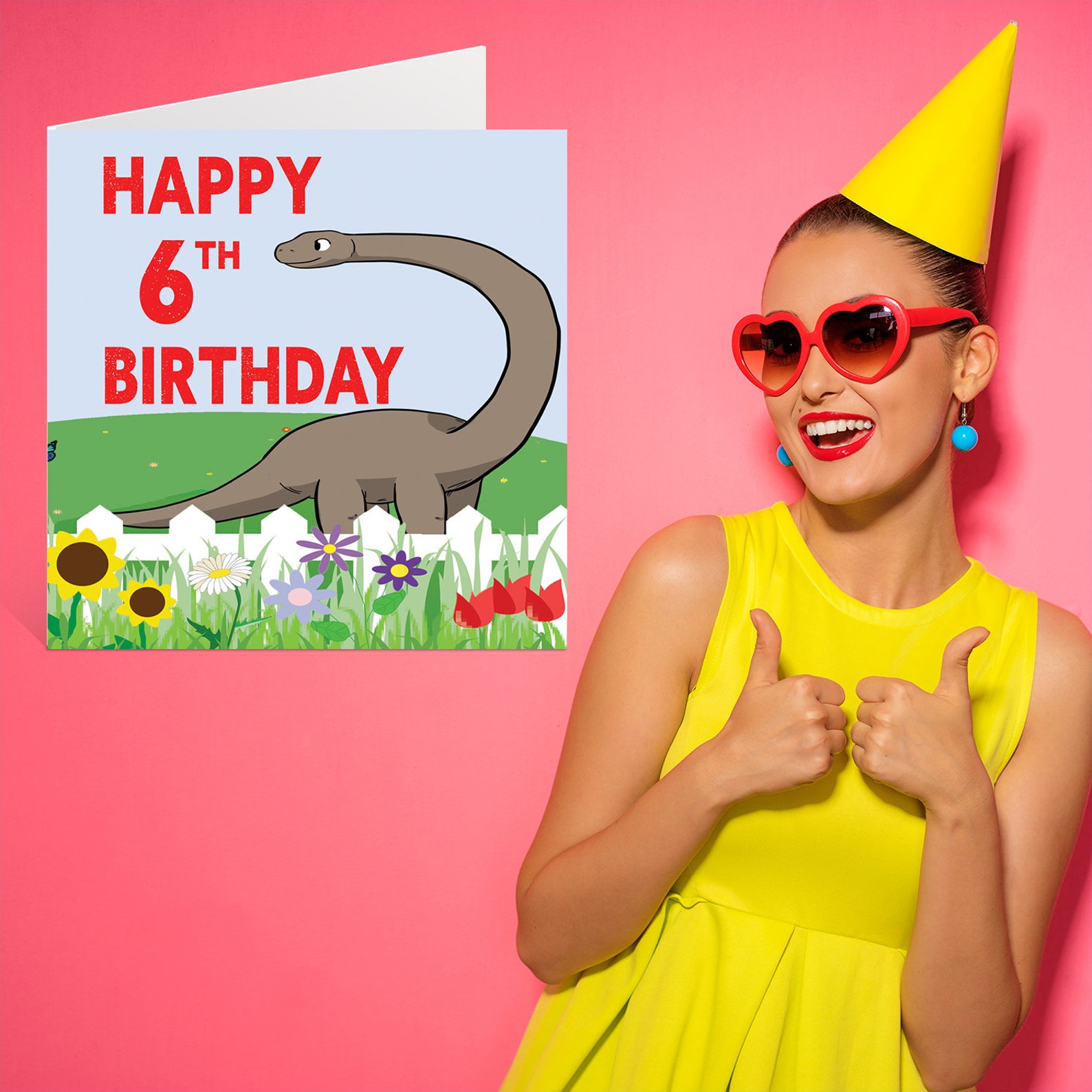 6th Birthday Card Boy Dinosaur Birthday Card Happy Etsy UK