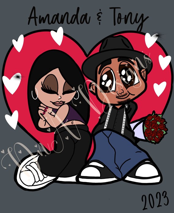 Dibujos animados para parejas digital - Etsy México Dibujos animados para parejas digital - Etsy México