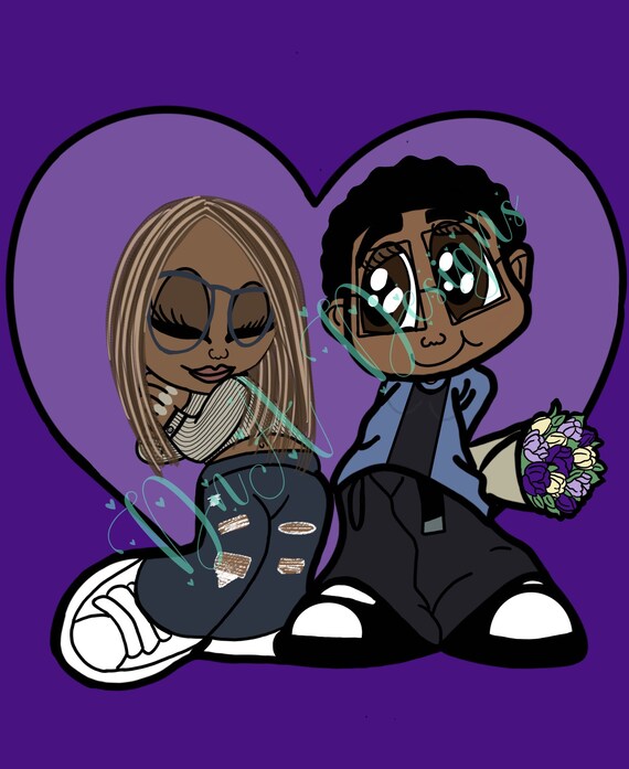 Dibujos animados para parejas digital - Etsy México Dibujos animados para parejas digital - Etsy México