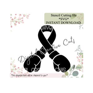 Breast cancer Awareness cookie stencil Digital download SVG cutting file Personal use only.