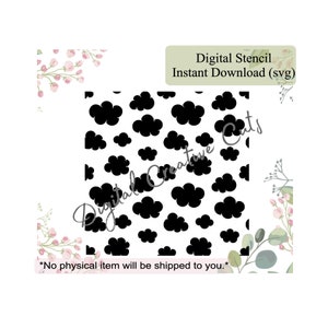 Clouds cookie stencil Digital download SVG format file Personal use only.