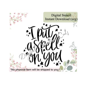 Halloween I put a spell on you Cookie Schablone Digital instant download SVG Datei Nur persönliche Nutzung.
