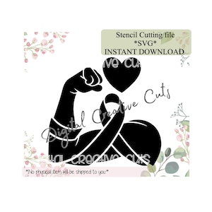 Breast cancer Awareness cookie stencil Digital download SVG cutting file Personal use only.