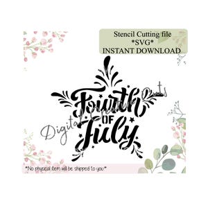 Independence day cookie stencil download SVG cutting file Personal use only.