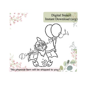 Geburtstag Dinosaurier PYO Cookie Schablone Digitaler Download Datei im Format SVG Nur persönliche Nutzung.