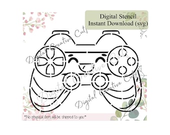 Video game controller PYO cookie stencil Digital download SVG format file Personal use only.