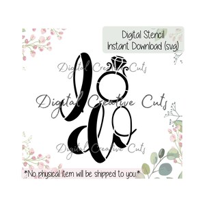 I do wedding Digital download cookie stencil SVG format file Personal use only.