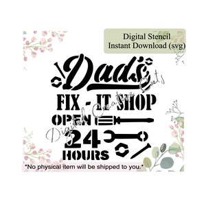 Plantilla de galletas del día del padre tienda de papá Descarga digital instantánea archivo en formato SVG Solo para uso personal.