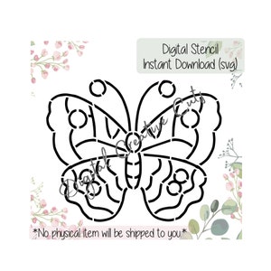 Szablon na ciasteczka PYO z motylem. Do pobrania plik w formacie SVG. Tylko do użytku osobistego.